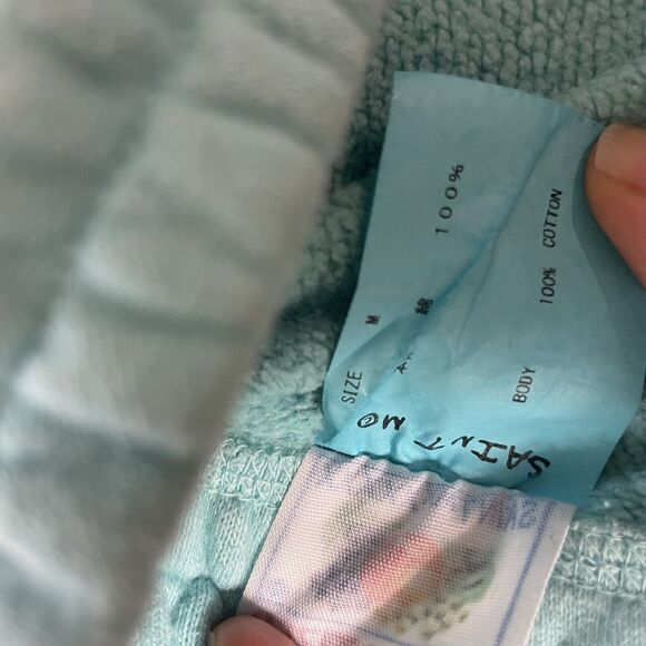 Saint Michael MX6 Logo Sweatpants Men’s Size‎ Medium Blue Joggers - Picture 8 of 9